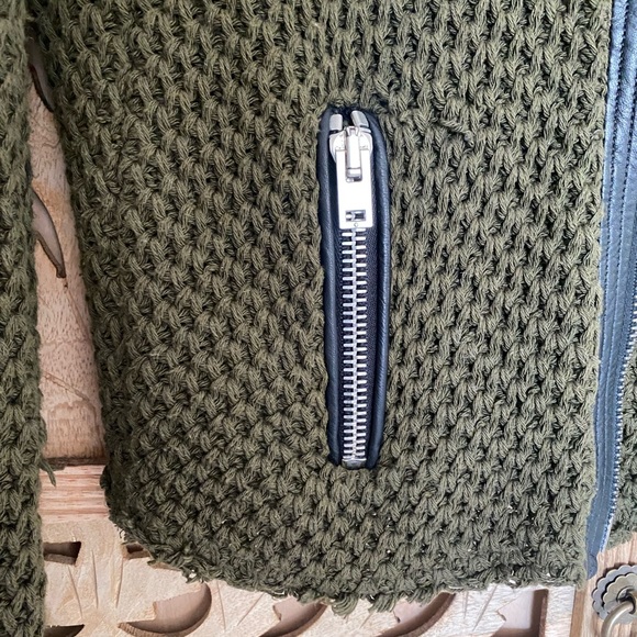 Iro Olive Jacket.  Leather Details, SHW - Picture 6 of 8